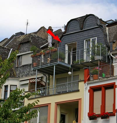Balkon mit Blick auf die Mosel